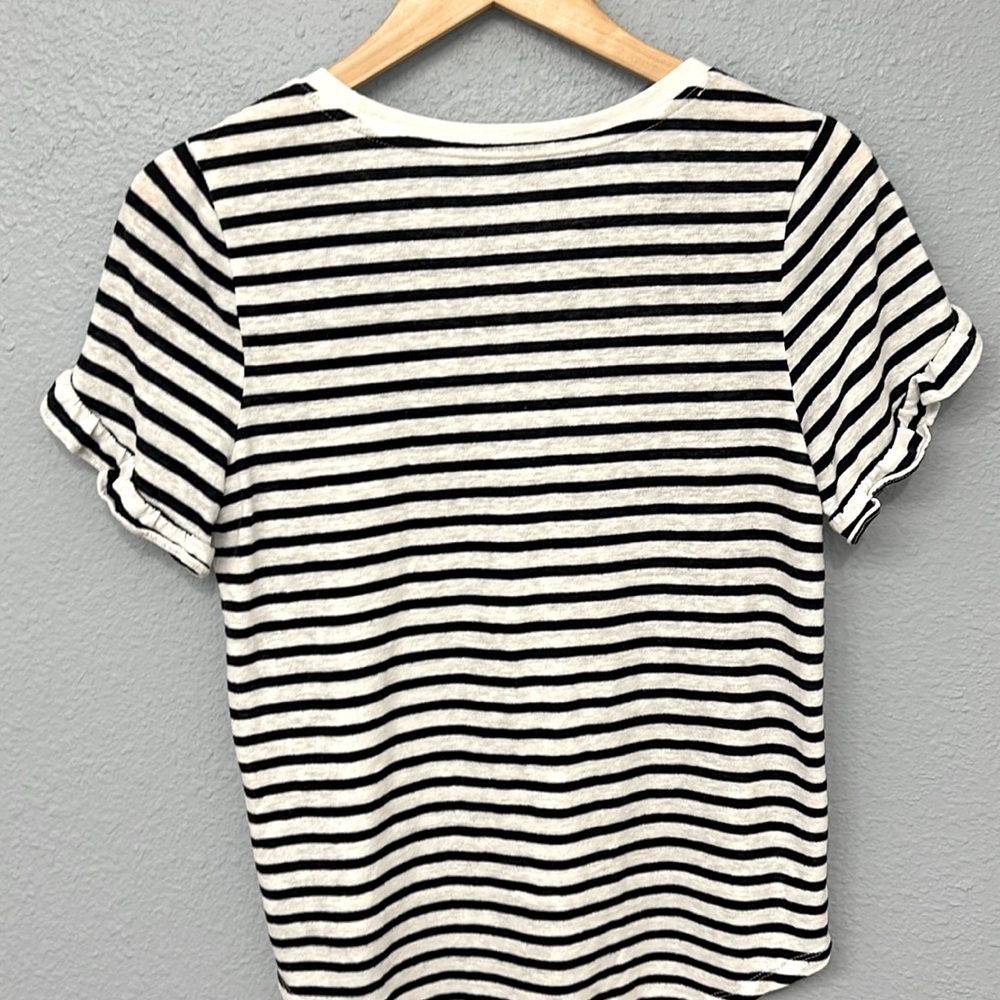 Ladies tee with ruffled short sleeves by a. n. d. - Picture 6 of 6